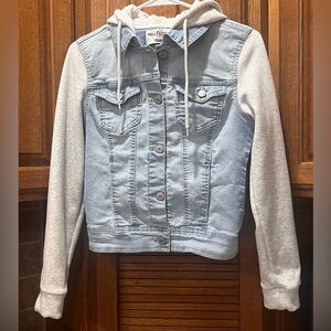 Wallflower Denim Hoodie Jean Jacket Girls Size Medium